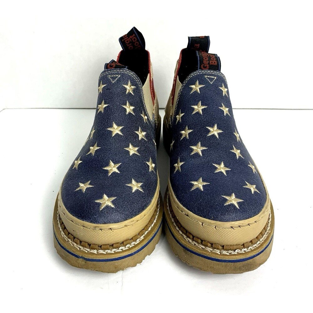 Georgia Giant Romeo Womens 8 Americana Red White Blue Slip Resistant - Picture 2 of 13